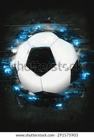 Soccer or football sport poster or flyer background with space