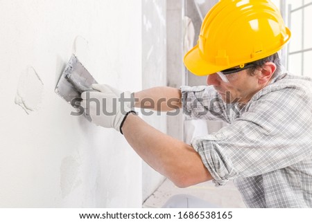 Similar – Image, Stock Photo Moisture in the masonry or a secret message?