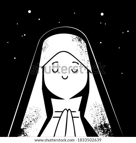 Vector Image of Nun | Download Free Vector Art | Free-Vectors