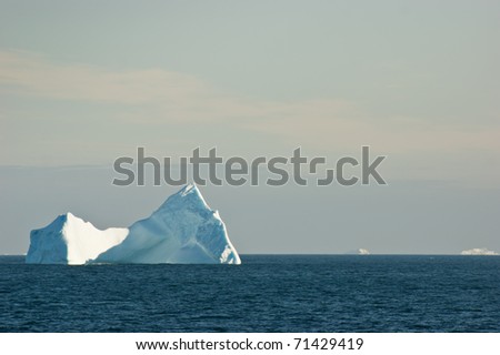 Antarctic ice island  in atlantic ocean