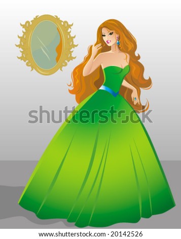 Red-Haired Princess Stock Vector Illustration 20142526 : Shutterstock