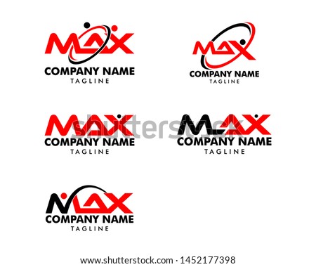 Set of Initial Letter Max Design Logo