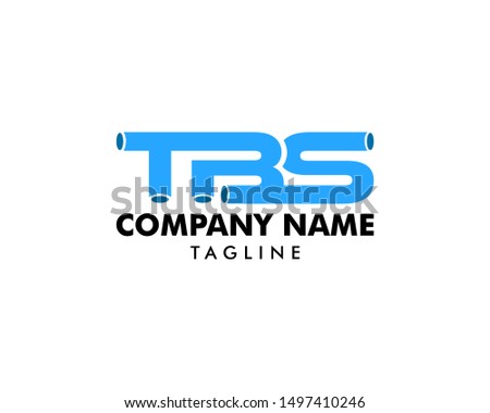 Initial letter TBS plumbing pipe logo template vector icon illustration design