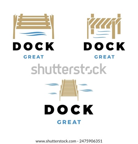 Set of Dock Icon Logo Design Template