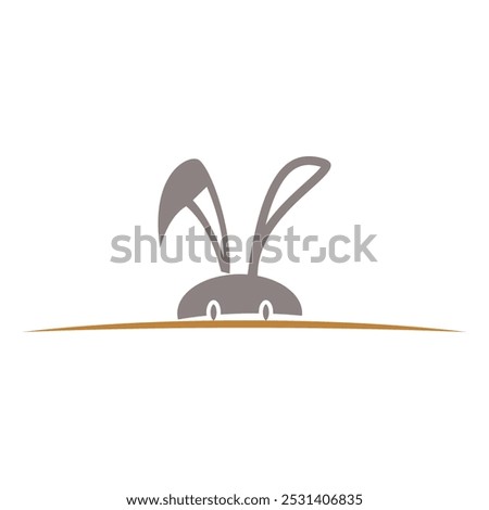 rabbit icon logo design template