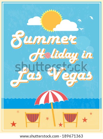 Summer Holiday Poster Design, vector illustration.