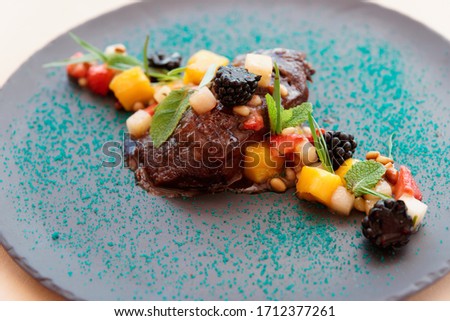 Similar – Image, Stock Photo Haute cuisine dish with fish