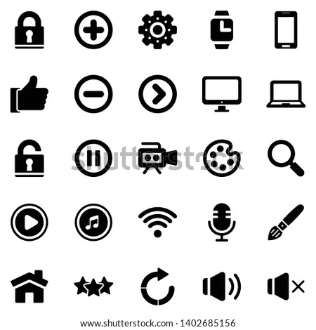 Social Messaging & Productivity Icon Set - 2 (Black Series)