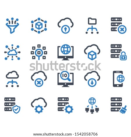  Big Data Icon Set - 2 (Blue Series)