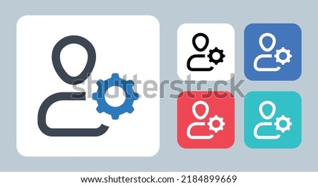 Account Setting icon - vector illustration . user, account, profile, setting, option, avatar, settings, configuration, manage, line, outline, flat, icons .