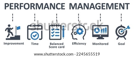 Performance Management icon - vector illustration . performance, management, improvement, balanced scorecard, scope, efficiency, goal, infographic, template, concept,banner, icon set, icons .