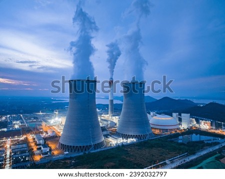 Similar – Image, Stock Photo coal power station at night