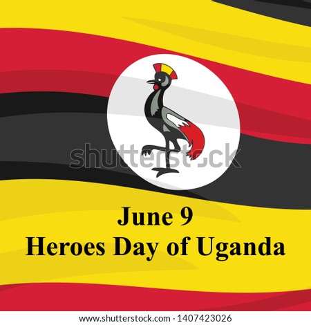 June 9, Heroes Day of Uganda  Vector Illustration. Suitable for greeting card, poster and banner 