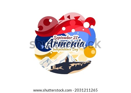 September 21, Independence Day of Armenia. vector illustration. Suitable for greeting card, poster and banner.