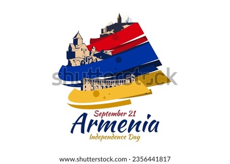 September 21, Independence Day of Armenia. vector illustration. Suitable for greeting card, poster and banner.