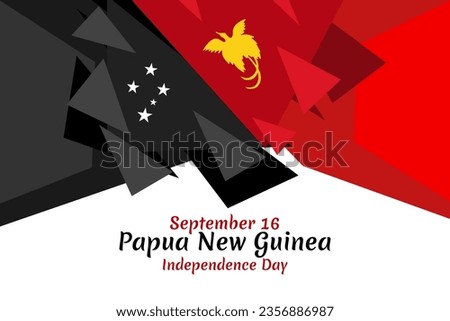 September 16, Independence Day of Papua New Guinea. vector illustration. Suitable for greeting card, poster and banner.