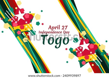 April 27, Independence day of Togo Vector Illustration. Suitable for greeting card, poster and banner.