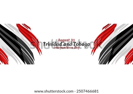 August 31, Trinidad and Tobago Independence day vector illustration. Suitable for greeting card, poster and banner.