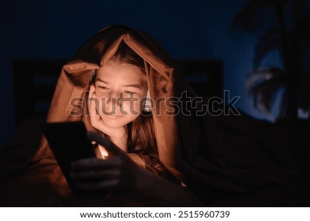 Similar – Image, Stock Photo Quiet evening atmosphere in the countryside in the sunny backlight