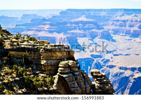 Grand Canyon rocks and people, USA