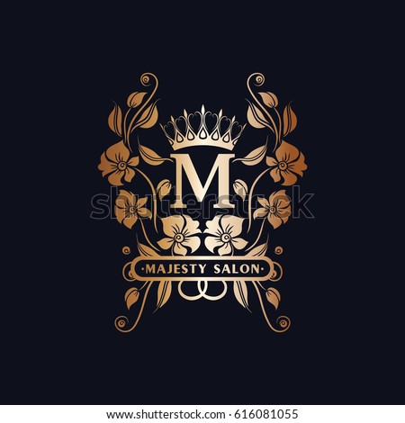 vector images illustrations and cliparts m initials logo floral