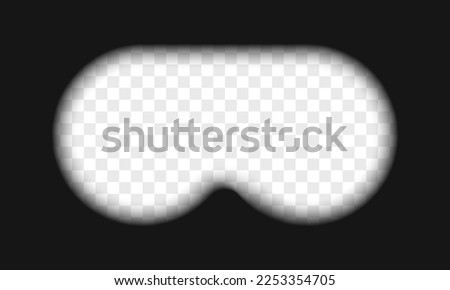 Periscope or binocular view with empty transparent background field. Army, spy, hunter or explorer optical tool for surveillance, magnifying, researching, following, investigation. Vector illustration