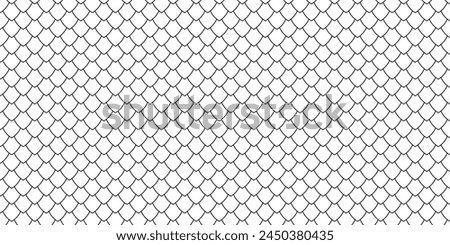 Dragon, lizard or snake scale pattern. Reptile skin or fish squama texture. Lattice background. Medieval armor ornament. Tile roofing design. Mermaid tail print. Vector graphic illustration.