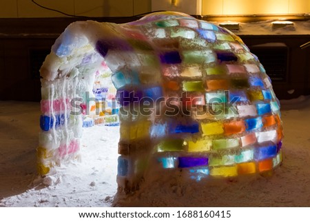 colored ice igloo