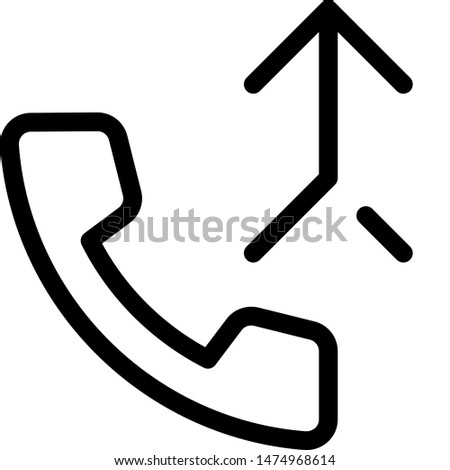 Telephone call merge arrow sign on mobile phone