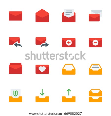 Email icon set