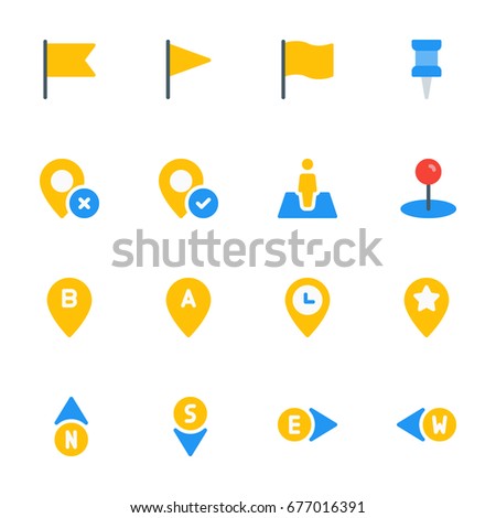 Icon set - Location and Maps