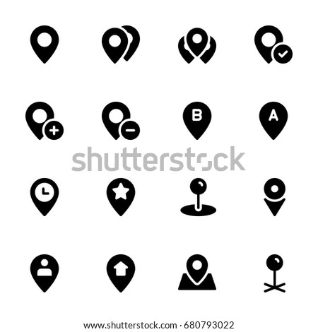Maps and Location - Icon collection