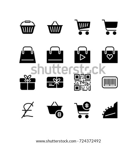 Collage of creative shopping icons