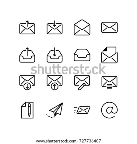 Email and internet icon set