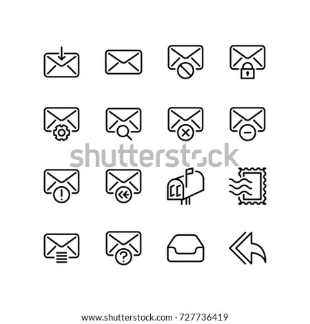 Various set of email and internet icon