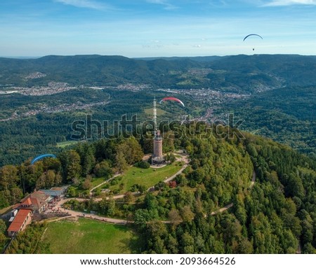 Paragliders over the Merkur near Baden-Baden Stock foto © 