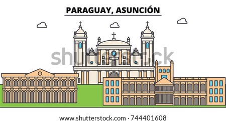 paraguay capital building clipart