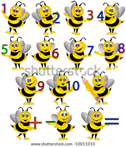 Bees with numbers.