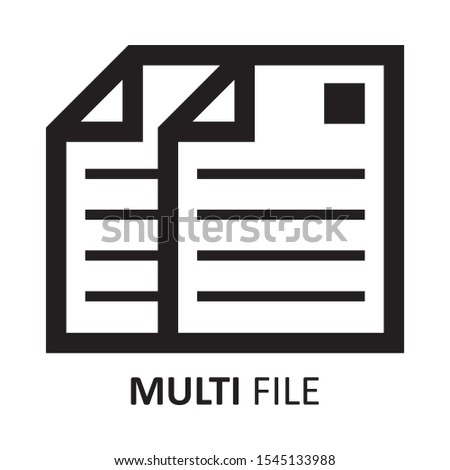 File Document Office Icon Multiple Open