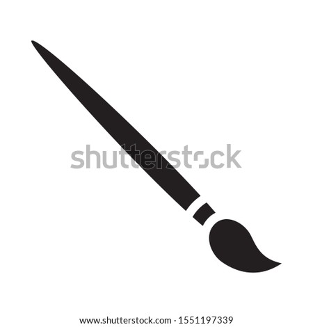 Drawing Paint Brush Trendy Flat Style Icon Vector