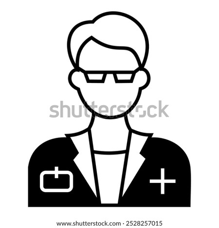 General health practitioner profile avatar icon design vector symbol illustration. Doctor, male nurse, ners.