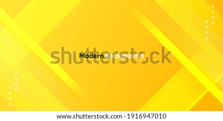 Dynamic colorful yellow shape with geometric and gradient background