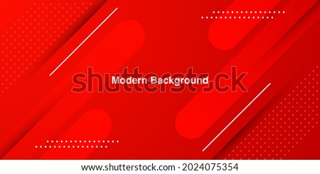 Dynamic fluid red geometric with colorful gradient background