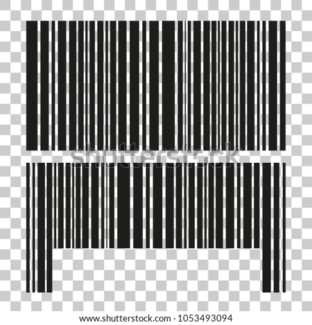 Two Style of Fake Bar code, at Transparent Effect Background
