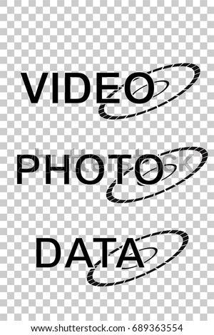 Symbol for DVD data, video and photo, at Transparent Effect