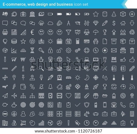 Electrical and electronic icons, electrical diagram symbols. Circuit diagram elements. Stoke vector icons isolated on dark background.