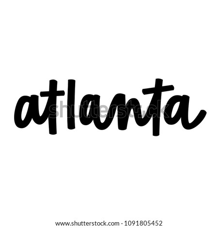 Atlanta hand lettering