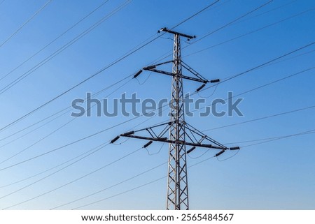 Similar – Image, Stock Photo High voltage line with the northern lights