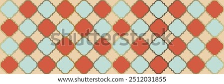 Shiny Sparkle Pattern. Cool Arabian Mosaic. VIP Ottoman Pattern. Quatrefoil Oriental Ethnic Tesselation. Geometric Trellis Tile. Modern Geo Trellis. Elegant Seamless Moroccan Poster.