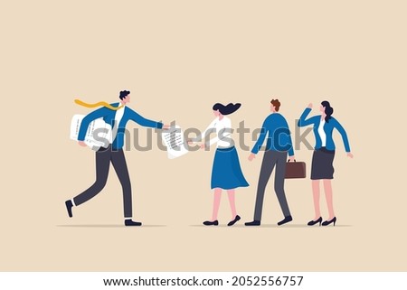 Work delegation, manager distribute work assignment to team member colleagues, assign tasks, job or project to staff responsibility concept, businessman manager delegate project assignment to team.